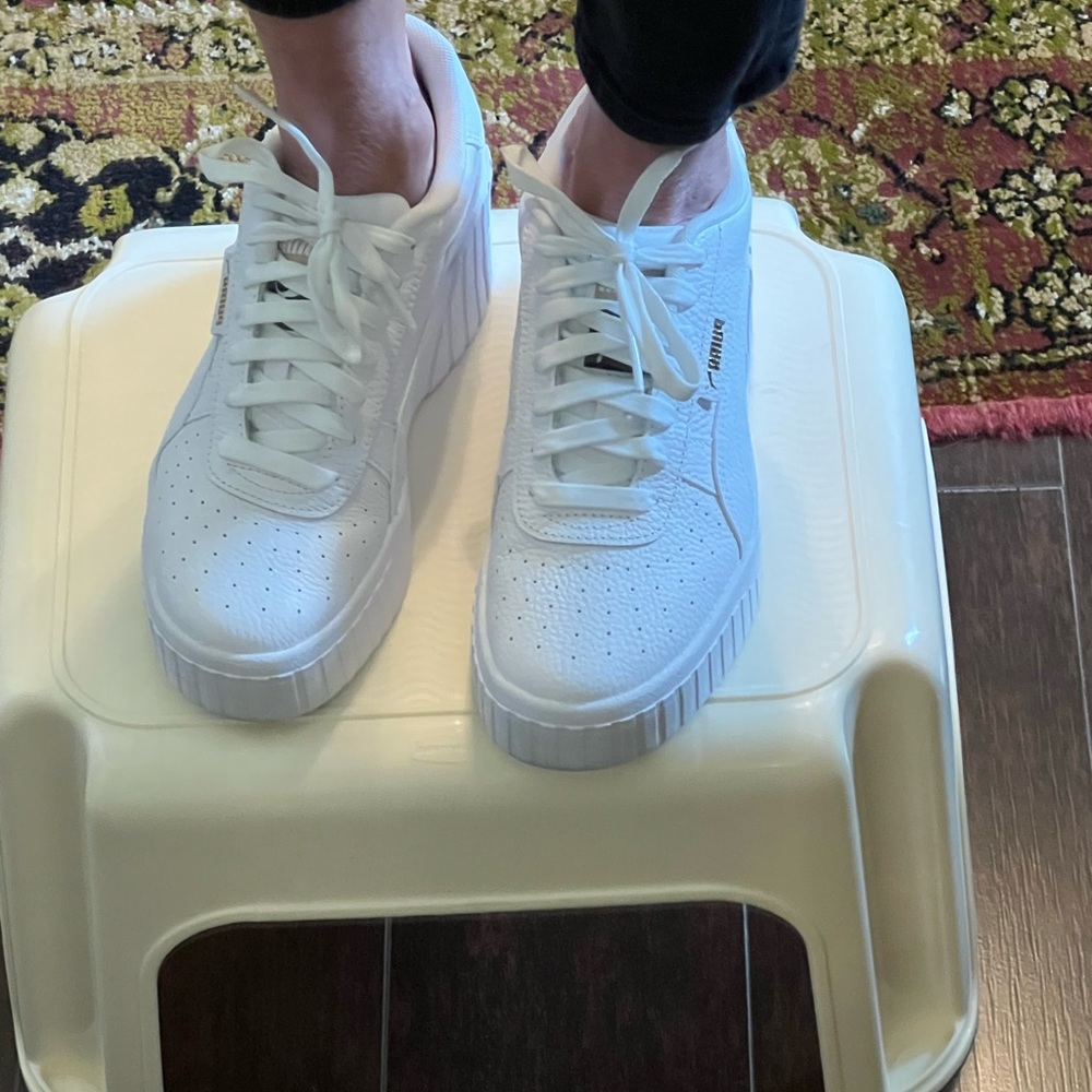 Puma, leather platform, shoes, sneakers